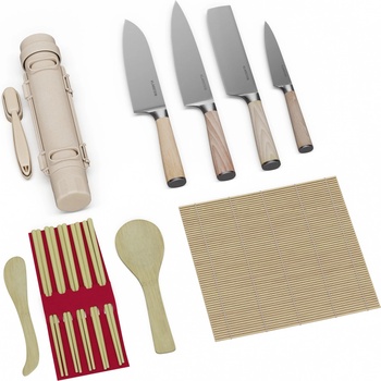 Klarstein Комплект ножове за суши Shibui, 15 части, 4 ножа с практични аксесоари (KG10-ShibuiKnifeSe) (KG10-ShibuiKnifeSe)