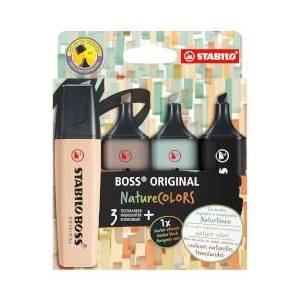 STABILO Текст маркер Boss Nature Black 4 цвята