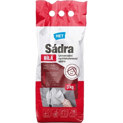 Sádra bílá – 3 kg