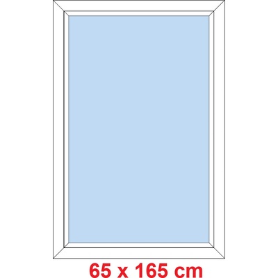 Soft Plastové okno 65x165 cm, FIX neotevíravé, Antracit struktura/bílá