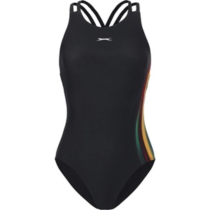Slazenger Дамски бански костюм Slazenger String-Back Suit Womens - Black Print