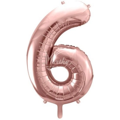 Fóliové číslo 6 rose gold 86 cm