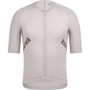 Rapha Мъжка фланелка с къс ръкав за колоездене Rapha Pro Team Aero Jersey Cycling jersey - Silver / Rum Raisin (056-4400-0412)