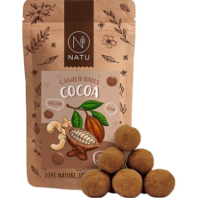 NATU Kakaové guličky s kešu krémom 70 g
