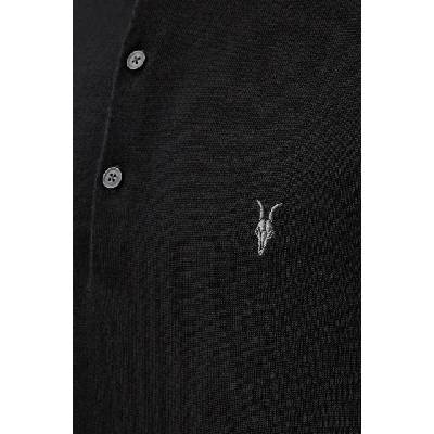 AllSaints тениска с яка мъжка от вълна MODE (M086KB)