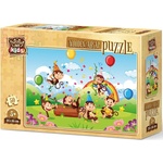 Art Puzzle Дървен пъзел Art Puzzle от 50 части - Парти с маймунки (5882) - baby