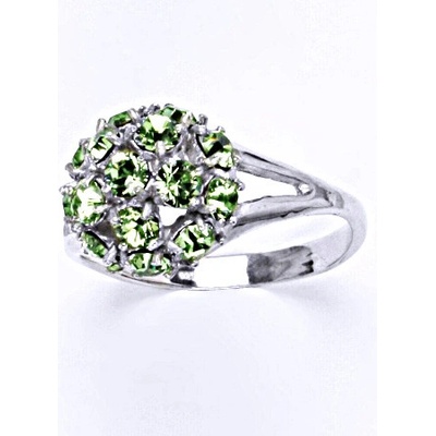 Čištín stříbrný s krystalem Swarovski peridot,šperk T 1337