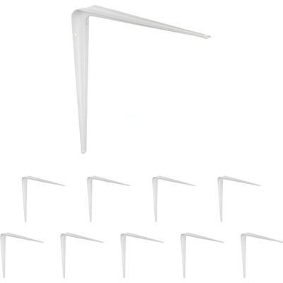 Walteco Plechová konzola 350x300 mm nosnosť 24 kg biela 10 ks 1369BP2