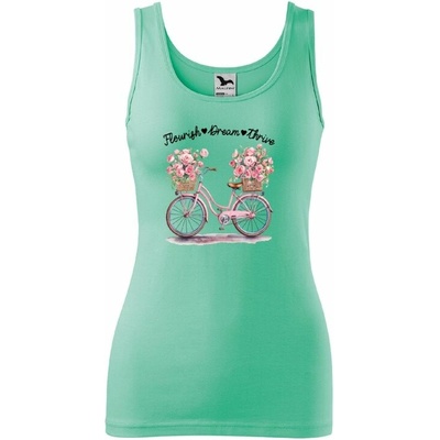 Dámska top Floral Bike kolesá plné kvetov nálady a jemnosti Mätová