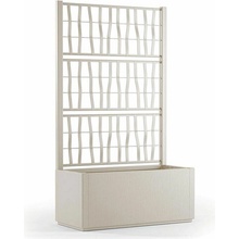 STEFANPLAST Kvetináč, vyvýšený záhon s mriežkou ETHICA 80x36x142cm krémovo biela