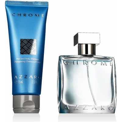 Azzaro Chrome Azzaro Chrome EDT 50 ml + Azzaro Chrome sprchový gel a šampon 2 v 1 75 ml