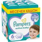 Pampers Памперси Pampers Active Baby 6 (13-18 кг. ) - 128 броя