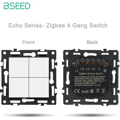 BSEED Smart Zigbee svetelný vypínač - Echo Click Biela 4