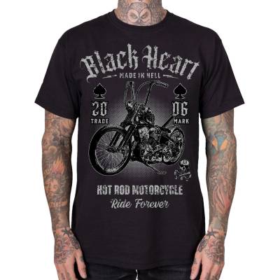 Black heart мъжка рокерска тениска BLACK HEART - RIDE FOREVER - Black - 20903
