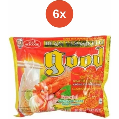 Good instantní skleněné nudle s příchutí krevetové 6 x 62 g
