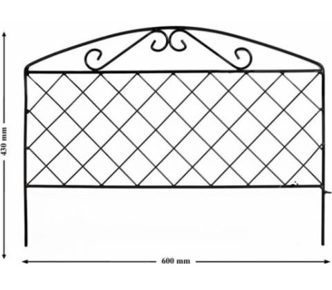 Dekorativní plot, 60 x 43 cm