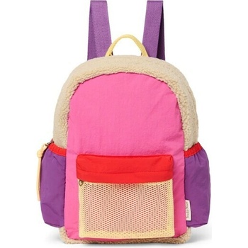 STUDIO NOOS - Patchwork Midi BACKPACK - batůžek Bright pink