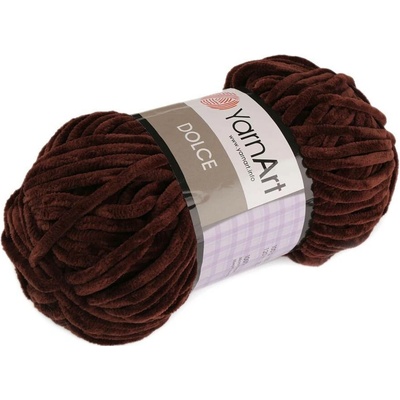 Pletací žinylková příze Dolce 100 g Varianta: 19 (775) hnědá, Balení: 1 ks 42108/79186/201557