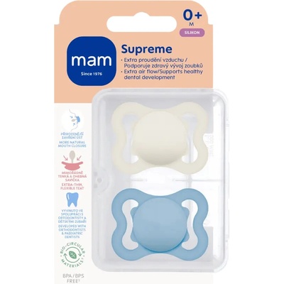 Mam Dudlík Supreme 2 ks béžová/tyrkysová