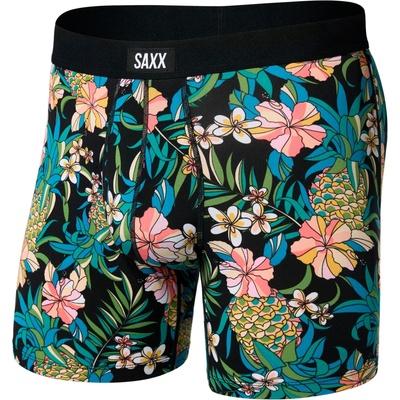 Saxx Мъжко синтетично термобельо Saxx Daytripper Boxer Brief Fly Synthetic base layer - Pineapple Field / Black - размер XXL (014-1920-1415)