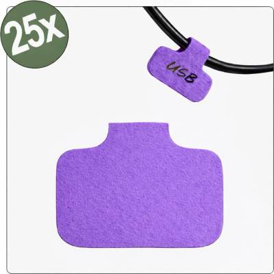 Quadrios 26CA789 26CA789 kabelové značení 40 x 20 mm Barva aktivního pole: fialová počet štítků: 25