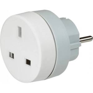 Legrand Адаптер шуко към британски стандарт, бял/сив - Legrand (50383)