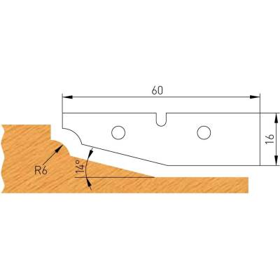 IGM Profilový nůž G 60x16x2mm pro F632-182