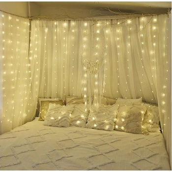 Emos D3EW04 Vianočné osvetlenie400 LED nano reťaz 2,9 × 2 m záclona ​​vonkajšia aj vnútorná teplá biela