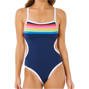 Rip Curl Дамски бански костюм Rip Curl Women's Surf Stripe Cheeky One Piece Swimsuit - Dark Navy - размер XS (150-5997-0112)