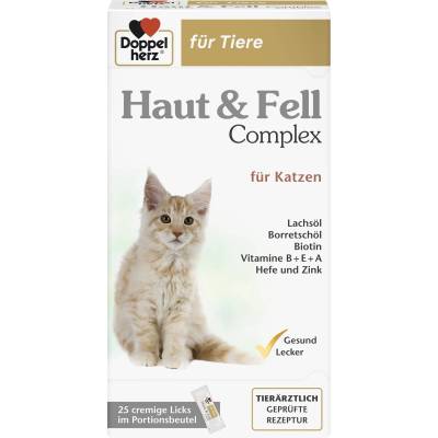 Doppelherz Haut & Fell Комплекс за кожа и козина за котки, 25 сашета (99013)