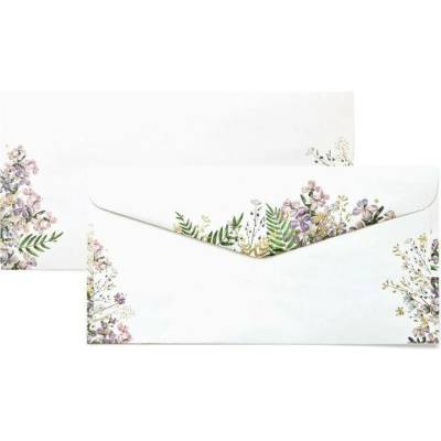 Obálka DL 120g 110x220 Clover Flower, metalické prvky