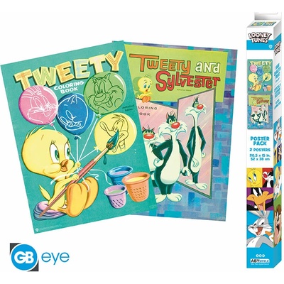 LOONEY TUNES - Set 2 Posters Chibi 52x38 - Tweety and Sylevester, GBYDCO083