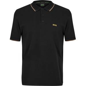 Boss Блуза с яка Boss Mens BOSS GREEN Paddy Polo Shirt with Contrast Tipping - Black/Gold 002