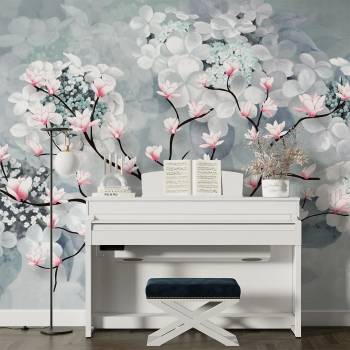 Image 1 of Art gift Фототапет Стена от 3Д цветя