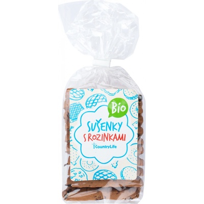 COUNTRY LIFE Sušenky plněné rozinkami BIO 200 g