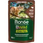 Gemon Monge Natural Superpremium BWild Grain Free All Life Stage Large Breeds - Премиум пауч за израснали котки от едри породи, без зърно, с биволско месо и зеленчуци, 85 гр. /6 броя