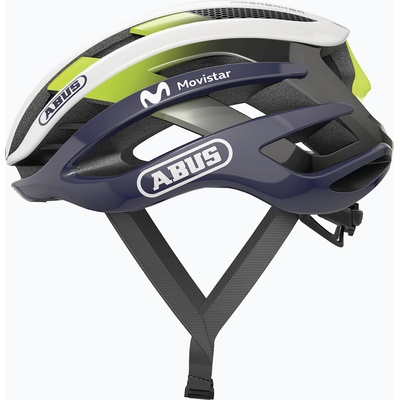 ABUS AirBreaker Movistar Team 24 тъмножълта/жълта/бяла велосипедна каска