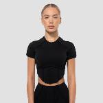 GymBeam Дамска тениска Cropped Cosmo Black XS