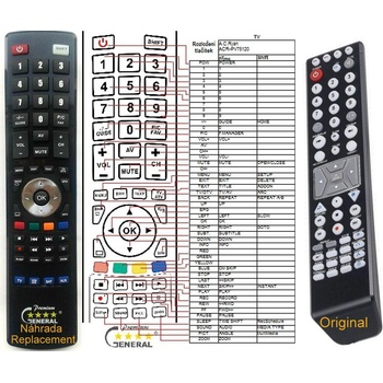 GENERAL A. C. Ryan ACR-PV75120 - съвместимо дистанционно управление на марката General (ACR-PV75120)