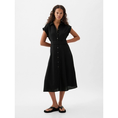 GAP Ленени ризови миди рокли GAP GAP | Cheren | ЖЕНИ | XXS