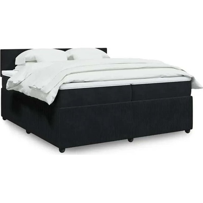 vidaXL 11461.3287826 Boxspring postel s matrací černá samet