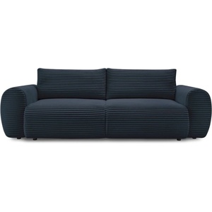 Bobochic Тъмносин разтегателен диван от рипсено кадифе 257 cm Lucien - Bobochic Paris (104871)