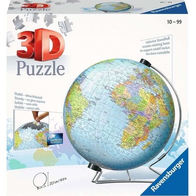 RAVENSBURGER 3D Puzzleball Globus (Zeměkoule) 550 ks – Zboží Dáma