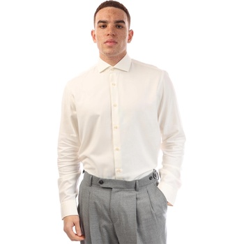 HUGO BOSS Риза с дълъг ръкав Boss Men's H Joe Spread Long Sleeve Oxford Shirt - White