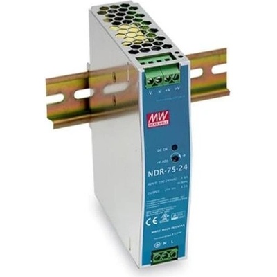 Mean Well NDR-75-24 Průmyslový napájecí spínaný zdroj 24V 75W na DIN
