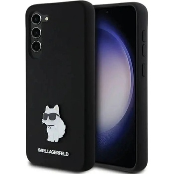KARL LAGERFELD Кейс Karl Lagerfeld Silicone Choupette Metal Pin за Samsung Galaxy S23 Plus, черен (KF001993-0)
