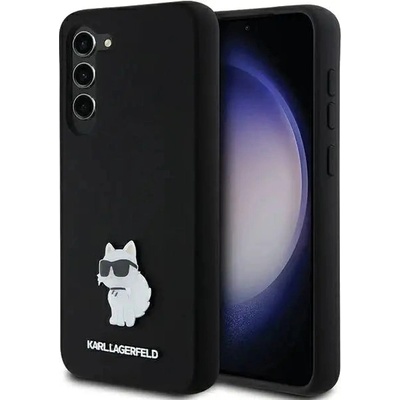 KARL LAGERFELD Кейс Karl Lagerfeld Silicone Choupette Metal Pin за Samsung Galaxy S23 Plus, черен (KF001993-0)