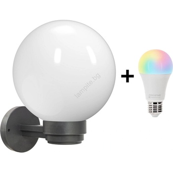 Brilagi - LED RGBW външно стенно осветително тяло HARBOR 1xE27/15W/230V IP33 антрацит/бял (LEDBG3642)