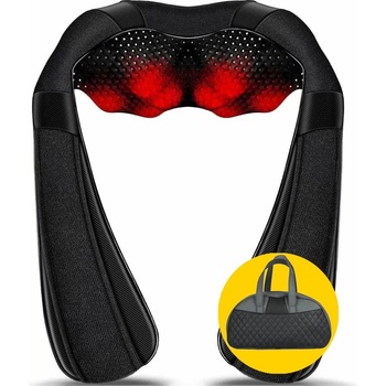 Techniker Универсален Шиацу Масажор Techniker NM 01 BK, Подходящ за масаж на цялото тяло, 5 години гаранция на мотора + Компактна чанта (NM01BK+bag)