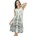 mar. fashion Бяла рокля с цветя без хастар (a20)
